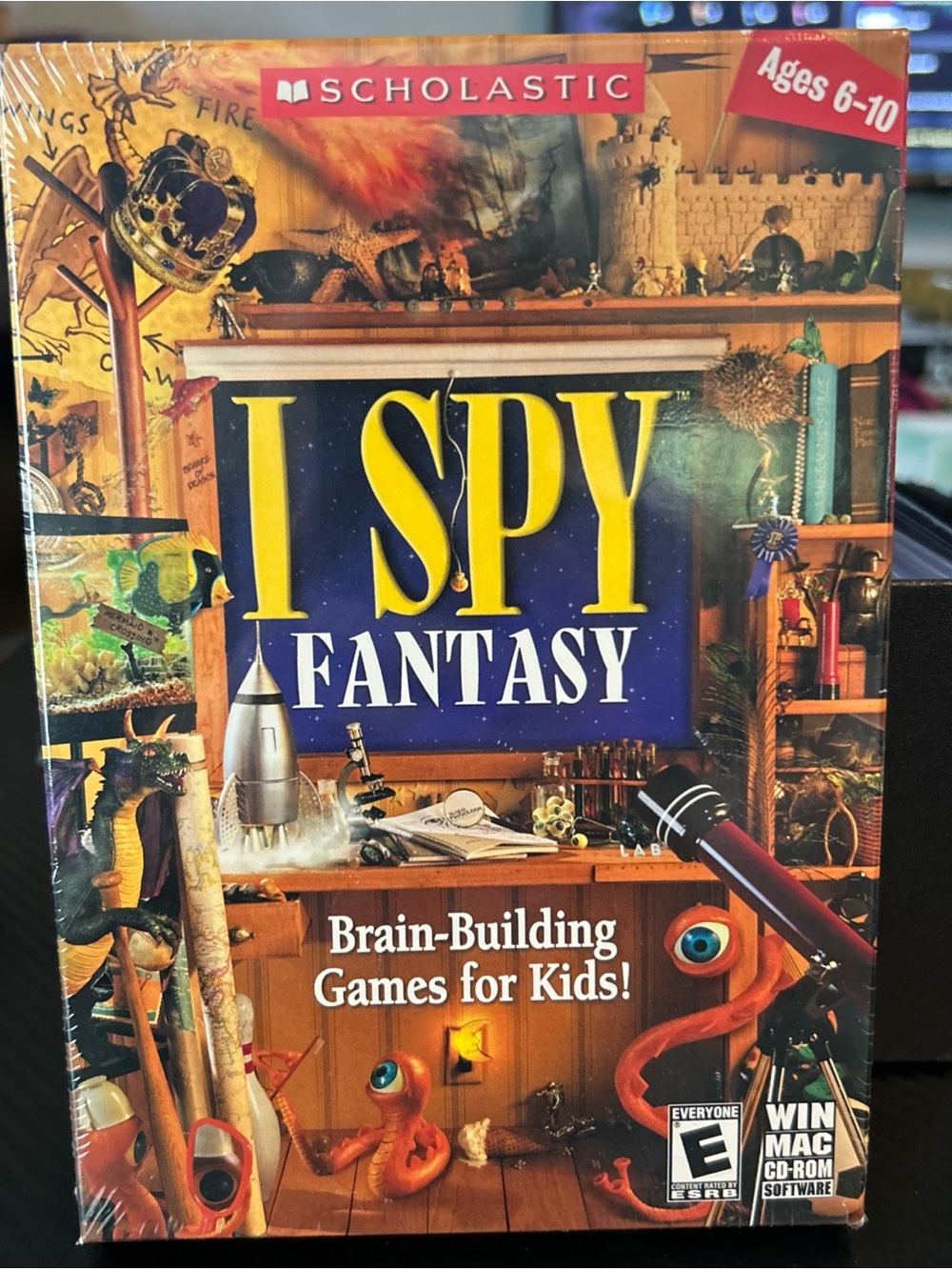 Scholastic I SPY Fantasy Game — Blue & Yellow Starry Cover FACTORY SEALED